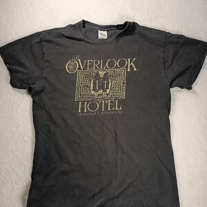Overlook Hotel Graphic T-shirt The Shining Horror Movie Tee Black Size M